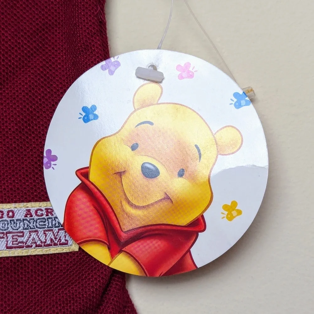 Winnie The Pooh 100 Acre Disney‎ Henley Shirt Vintage 90s Baby Sz 6-9 Mos DS NWT